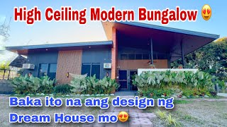 High Ceiling na Modern Bungalow House na Industrial at Tropical pa ang design [upl. by Yrral]