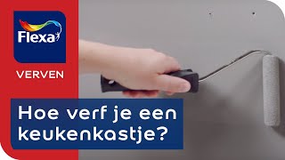 Keukenkastjes verven Uitgelegd in 4 stappen  Flexa verf [upl. by Ardnuassak885]