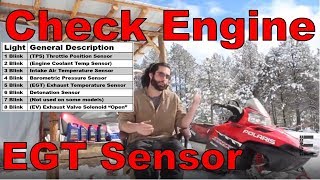 Polaris Snowmobile Check Engine Codes amp RMK 900 EGT Sensor Replacement [upl. by Melia]