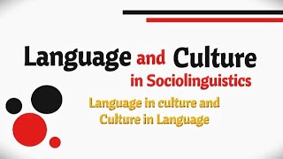 Language and Culture in Sociolinguistics detail in urdu hindi [upl. by Demeter27]