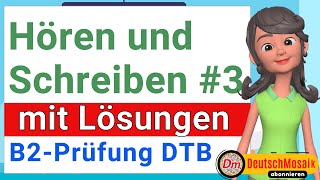 Hören und Schreiben  mit Lösungen  B2 Prüfung Beruf  DTB [upl. by Kenta]