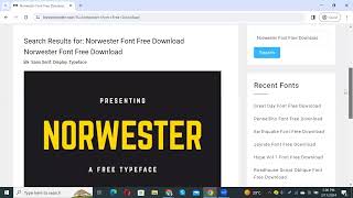 How to download and install Norwester Font Free Download viral trending [upl. by Sidras744]