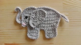 Elefant Aufnäher häkeln [upl. by Epilihp]