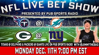 Tennessee Titans vs Miami Dolphins LIVE Bet Stream  NFL Football Week 14 [upl. by Kcirrek]