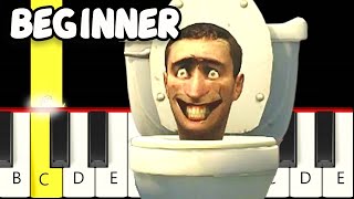 Skibidi Toilet  Fast and Slow Easy Piano Tutorial  Beginner [upl. by Aelahc]