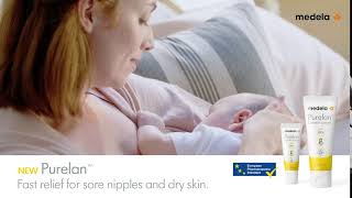 NEW Medela Purelan™ Lanolin nipple cream 7s [upl. by Yehudit]