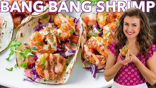 BANG BANG SHRIMP TACOS  Easy Dynamite Shrimp Recipe [upl. by Pansie39]