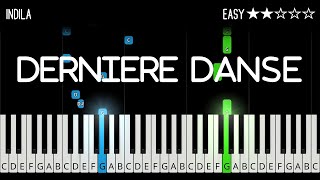 Indila  Dernière Danse  EASY Piano Tutorial [upl. by Slosberg323]