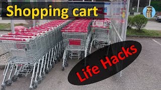 picking 669 Shopping cart life hacks  safe ways to trick coin deposit locks with keys [upl. by Aneram339]