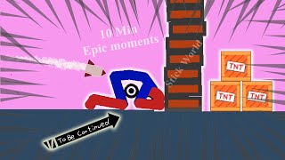 10 Min Best falls  Stickman Dismounting funny and epic moments  Like a boss compilation 342 [upl. by Malha]