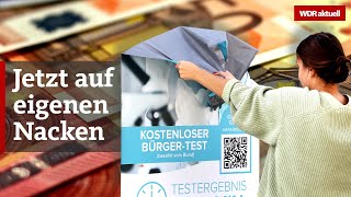 CoronaSchnelltests kosten jetzt Das musst du wissen  WDR aktuell [upl. by Daahsar]