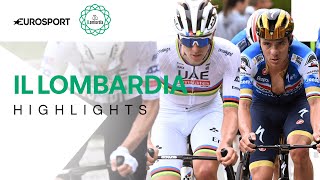 STUNNING SOLO VICTORY 🤩  Mens Il Lombardia Race Highlights  Eurosport Cycling [upl. by Inaluiak]