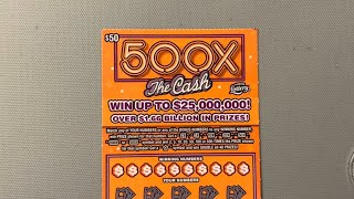 500X THE CASH SCRATCH OFF FROM THE FLORIDA LOTTERY [upl. by Couhp]