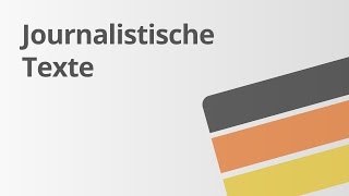 Journalistische Textsorten  Deutsch  Textsorten und Aufsatz [upl. by Ardied]