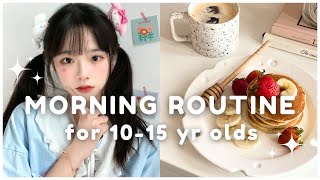 1015 year olds school morning routine  step by step🤍 [upl. by Westhead586]