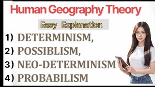 human geography theory determinism  possibilism neo determinism and probabilism [upl. by Trescott607]