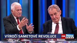 Speciál CNN Prima NEWS Václav Klaus a Miloš Zeman vzpomínají na sametovou revoluci [upl. by Ihtac]