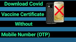 How to download covid vaccination certificate without mobile number  Social Prasenjit [upl. by Barrow]