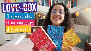 3 romans ados 📚 amp un concours décriture ✏ LOVE IN BOX [upl. by Attenyl]