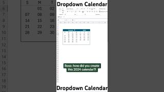 Create a Dropdown Calendar in Excel 🤯 excel exceltips exceltricks tutorial [upl. by Seibold]