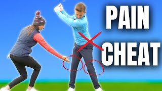 AVOID KNEE PAIN IN YOUR GOLF SWING USE THIS PAIN CHEAT [upl. by Orgalim]