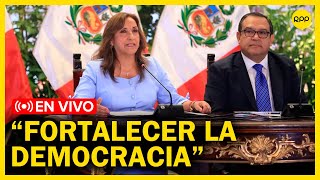 Presidenta Dina Boluarte quotEstá en los peruanos fortalecer la democraciaquot  PERÚ  EN VIVO [upl. by Tiphany]