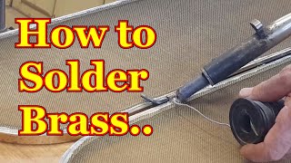 How to solder brass and repair the hinges on a vintage brass fire screen  saved from scrap metal [upl. by Yleik101]