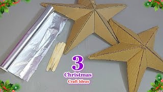 3 Economical Christmas decoration ideas with Aluminium Foil  DIY Budget Christmas craft idea🎄105 [upl. by Noonberg]