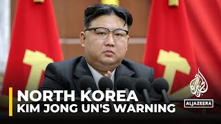 North Korean leader Kim Jong Un warns US policy is making war inevitable [upl. by Laina156]