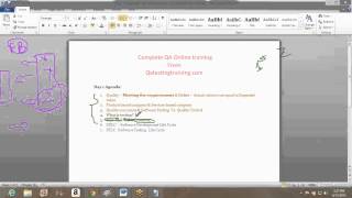 QA online Training videos Day 1 QA Manual testing training videos  Software testing videos [upl. by Akiras]