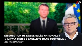 Dissolution de lAssemblée nationale  la réaction de Michel Onfray [upl. by Athalie]