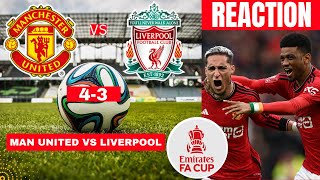 Manchester United vs Liverpool 43 Live Stream FA Cup Football Match Score reaction Highlights 2024 [upl. by Garrison]