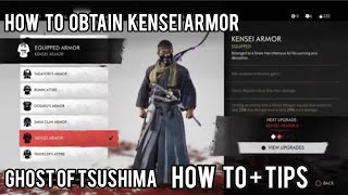 HOW TO GET MYTHIC KENSEI ARMOR GHOST OF TSUSHIMA TIPS AND TRICKS [upl. by Airotel]