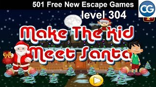 Walkthrough 501 Free New Escape Games level 304  Make the kid meet santa  Complete Game [upl. by Camilia]