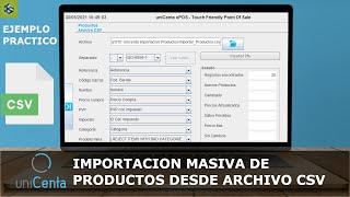 Unicenta oPOS Importación Masiva de Productos desde Archivo CSV [upl. by Rumilly714]