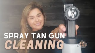 CLEANING SPRAY TAN GUN  SPRAY TAN BUSINESS  SPRAY TAN TRAINING [upl. by Hamann]