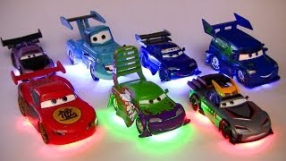 Light Up Deluxe DieCast Set Tuners DJ WIngo Lightning McQueen Mater Disney Pixar Cars Toons Toys [upl. by Yekim]