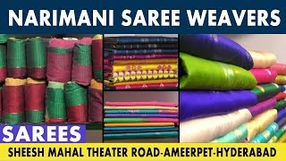 Narimani Saree Weavers SocietyAmeerpetHyderabad  Wedding Saree Collections [upl. by Howarth]