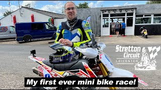 My first ever MiniPit Bike race at Stretton Circuit kart track as a part of their Sprint Series [upl. by Aerona4]