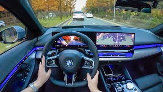 The All New 2024 BMW 530i xDrive M Sport POV Test Drive [upl. by Egidius339]