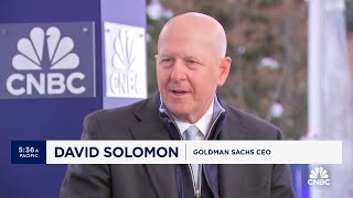 Goldman Sachs CEO David Solomon Hard for me to see the markets view of seven rate cuts in 2024 [upl. by Gustave]