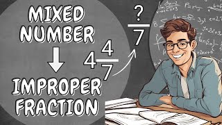 CONVERT Mixed Numbers to Improper Fraction StepbyStep  Students amp Parents Tutorial Tips amp Tricks [upl. by Gitlow]