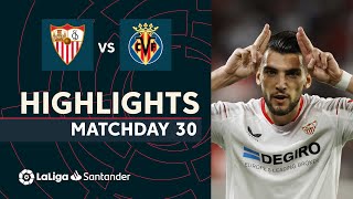 Resumen de Sevilla FC vs Villarreal CF 21 [upl. by Lambart]