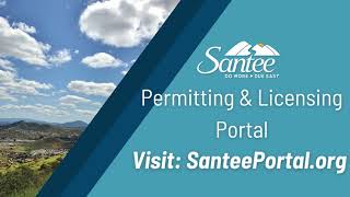 Welcome to Santees Permitting and Licensing Portal [upl. by Isnan415]