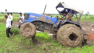 John Deere Stuck in Mud Rescued By JCB and Sonalika 60 Rx  Tractor Breaked Gearbox [upl. by Duile732]