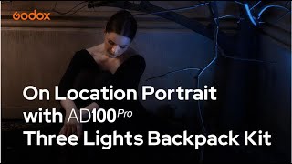 Godox Onlocation portrait using AD100Pro three lights backpack kit with Ky Luu [upl. by Mila]