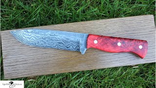 Damascus Hunting Knife  Time Laps [upl. by Nathalia]