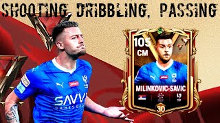 100 CM MILINKOVIC SAVIC REVIEW BEST CM IN FC MOBILE 24 BEST MIDFIELDER DYNASTIES PLAYER BEST CAM [upl. by Delano]