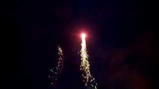 Pyro King brand Red Razzle comet firework cake [upl. by Ainival]