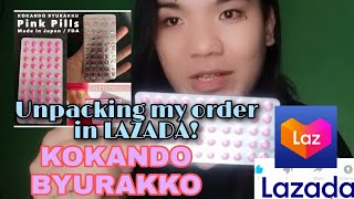 Unpacking my LAZADA order  KOKANDO BYURAKKO  Slimming pills  Legit ba [upl. by Bevis]